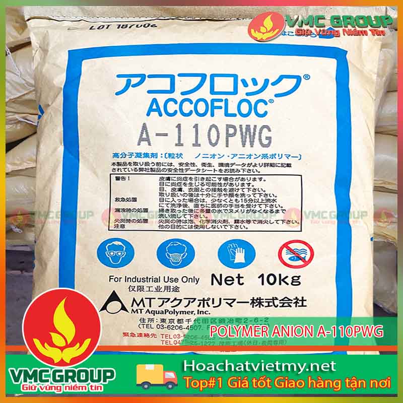 POLYMER ANION A-110PWG ACCOFLOC NHAT BAN POLYMER ANION A-110PWG ACCOFLOC NHAT BAN