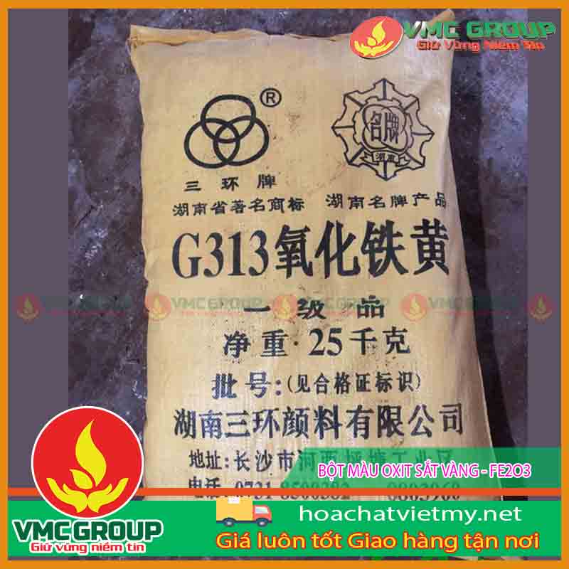 Bột màu Oxit sắt vàng Bột màu Oxit sắt vàng