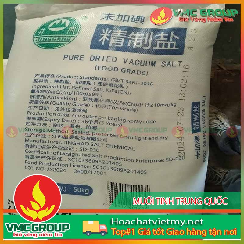 MUOI TINH TRUNG QUOC BAO 25KG MUOI TINH TRUNG QUOC BAO 25KG