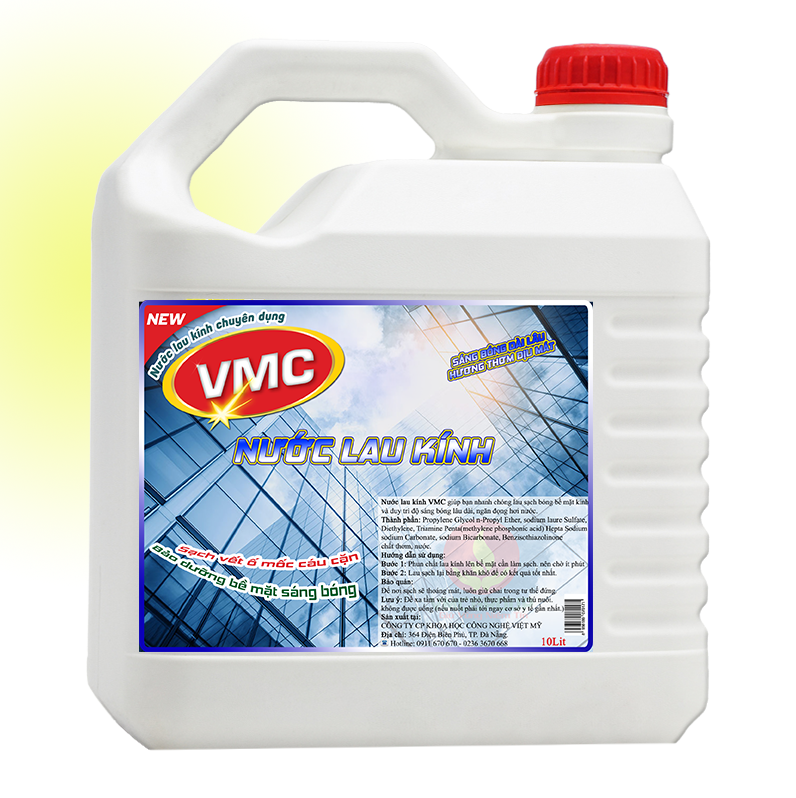 Nước lau kính vmc can 10lit