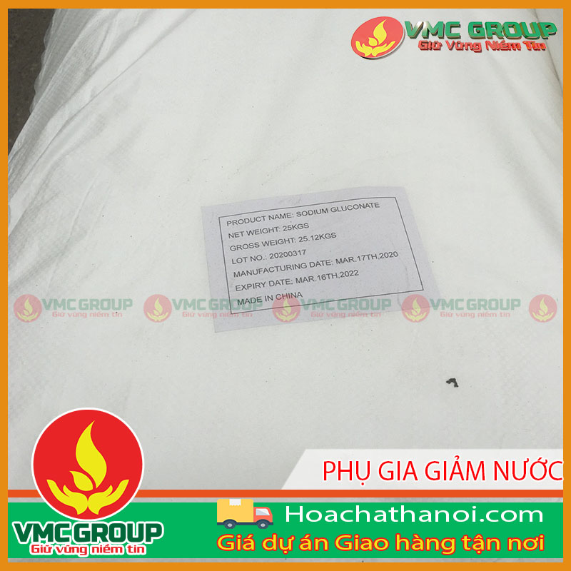 C6H11O7Na SODIUM GLUCONATE SODIUM GLUCONATE PHỤ GIA GIẢM NƯỚC C6H11O7Na