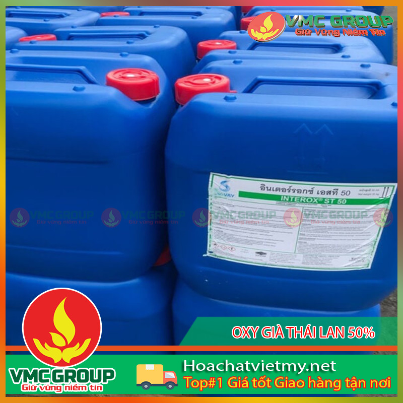 HYDROGEN PEROXIDE - H2O2 - OXY GIA THAI LAN 50% HYDROGEN PEROXIDE – H2O2 – OXY GIA THAI LAN 50%