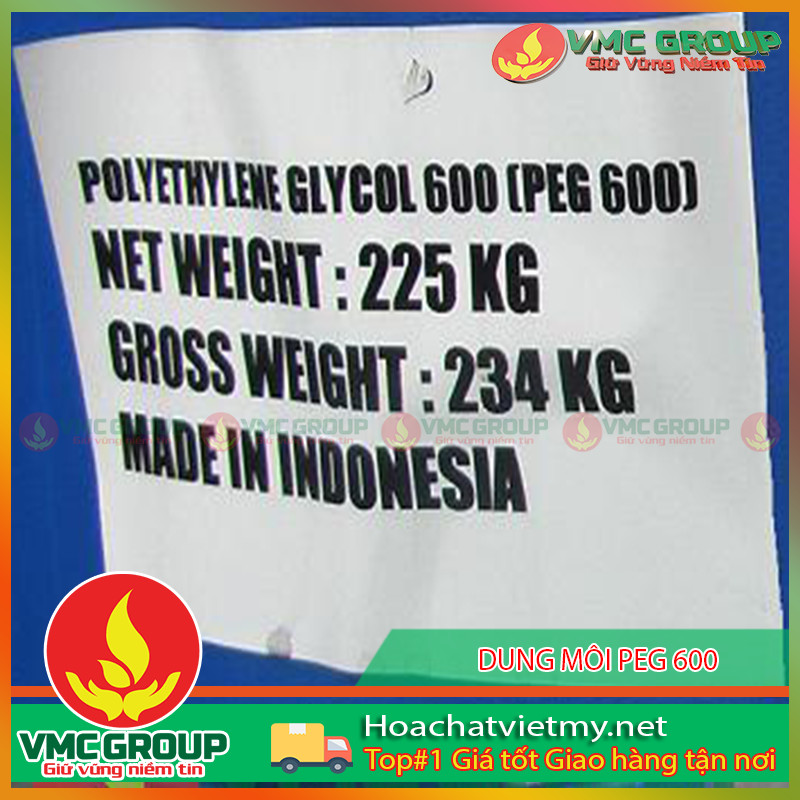 DUNG MOI PEG 600 - POLY ETHYLENE GLYCOL 600 DUNG MOI PEG 600 – POLY ETHYLENE GLYCOL 600