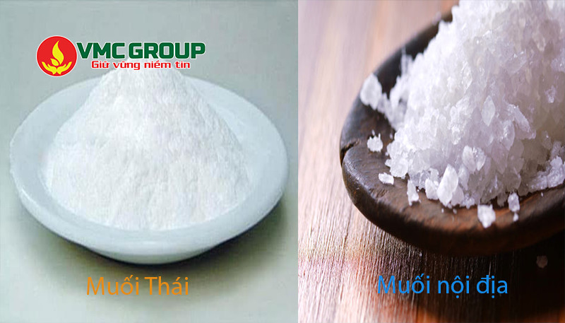 Muối Thái có kích thước đồng đều hơn muối nội địa