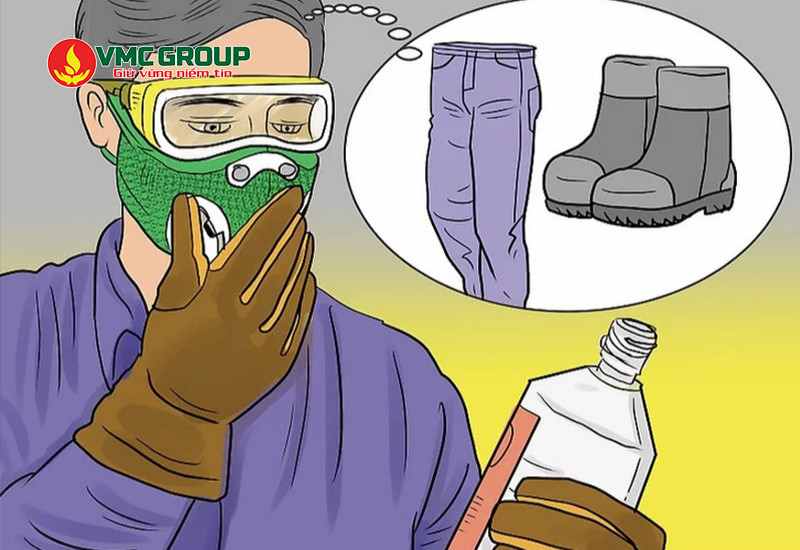 Nên trang bị đồ bảo hộ khi sử dụng hóa chất SLS