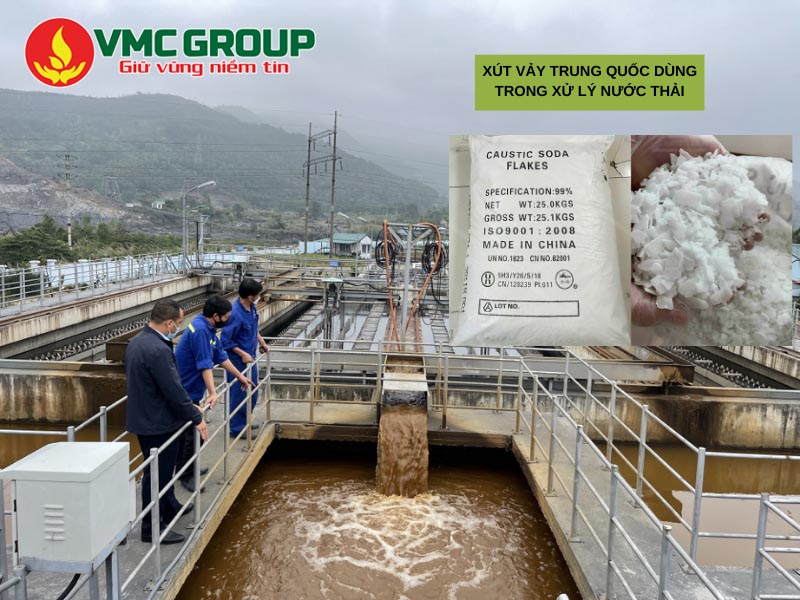 Xút vảy Trung Quốc được dùng trong xử lý nước thải