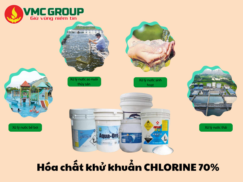 Những ứng dụng chính của Chlorine 70%