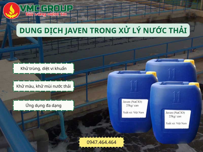 Ứng dụng của dung dịch Javen trong xử lý nước thải