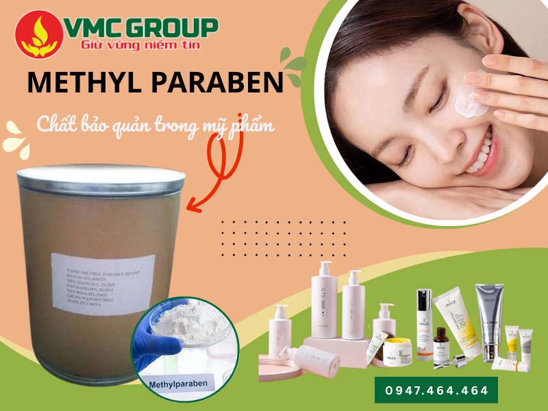 Methyl Paraben dùng làm chất bảo quản trong mỹ phẩm