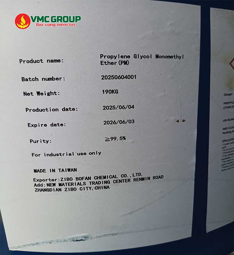 Mua Propylene Glycol Monomethyl Ether tại Việt Mỹ giá tốt