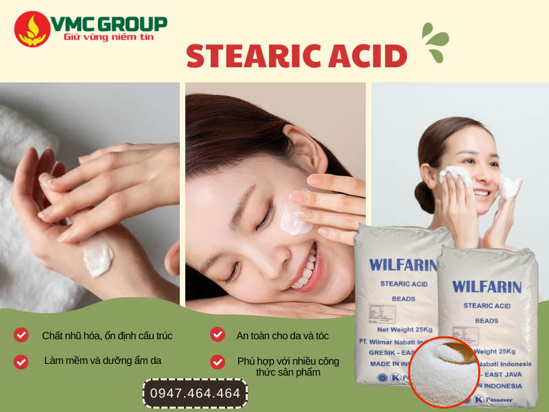 Ứng dụng của Stearic acid trong mỹ phẩm
