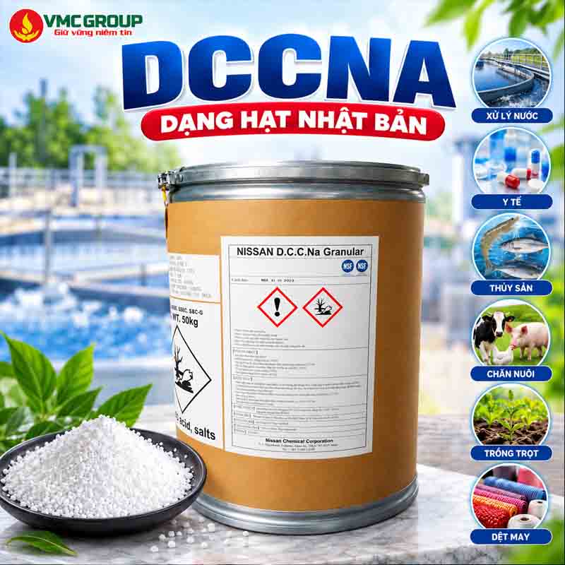 SODIUM DICHLOROISOCYANURATE (DCCNA) DANG HAT NISSAN NHAT BAN