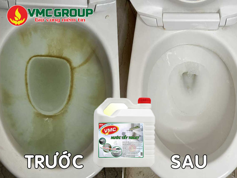 Nước tẩy toilet VMC - Tẩy sạch vết ố vàng trên bồn cầu