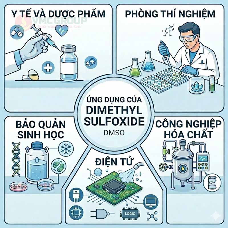 Ứng dụng của Dimethyl sulfoxide