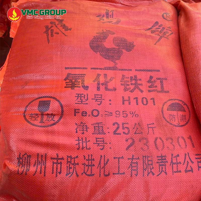 BOT SAT DO H101 (FE2O3) TRUNG QUOC BAO 25KG BOT SAT DO H101 (FE2O3) TRUNG QUOC BAO 25KG