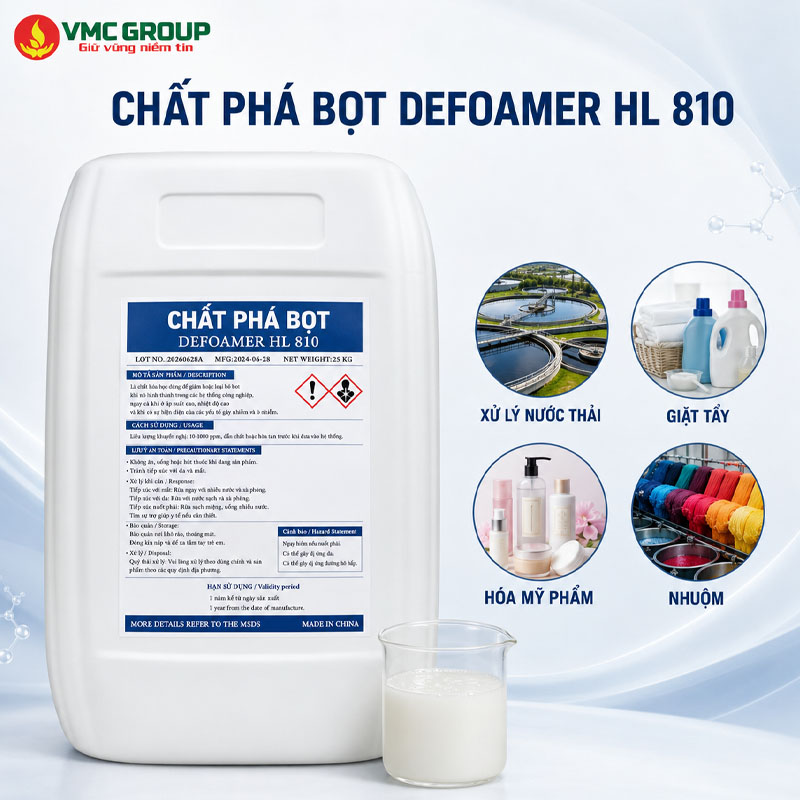 CHAT KHU BOT DEFOAMER HL 810 CAN 25KG TRUNG QUOC