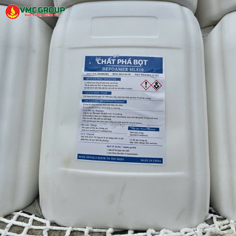 CHAT PHA BOT DEFOAMER HL 810 CAN 25KG TRUNG QUOC CHAT PHA BOT DEFOAMER HL 810 CAN 25KG TRUNG QUOC