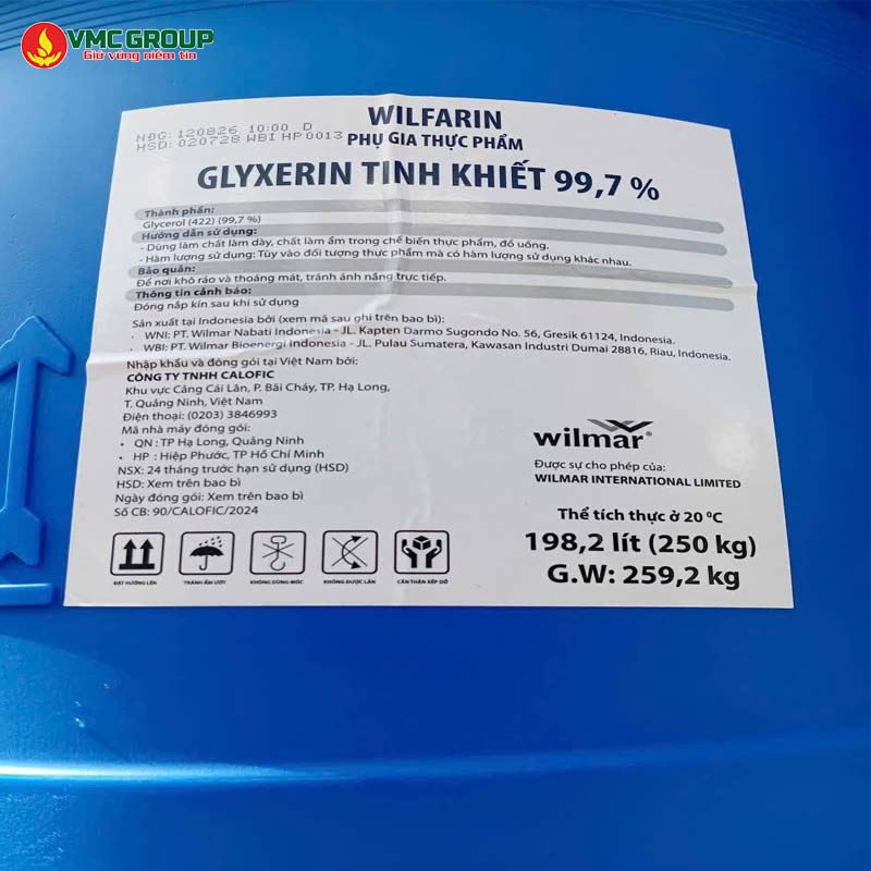 GLYXERIN TINH KHIẾT 99.7% INDONESIA HÀNG THỰC PHẨM PHUY 250KG - Ảnh 2
