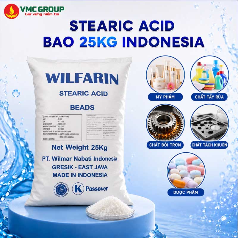 STEARIC ACID BAO 25KG HANG WILFARIN INDONESIA STEARIC ACID BAO 25KG HANG WILFARIN INDONESIA