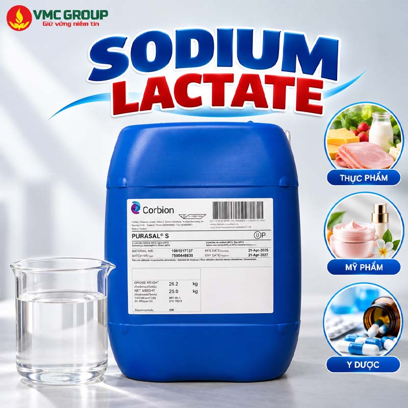 SODIUM LACTATE NATRI LACTAT HANG PURAC THAI LAN CAN 25KG