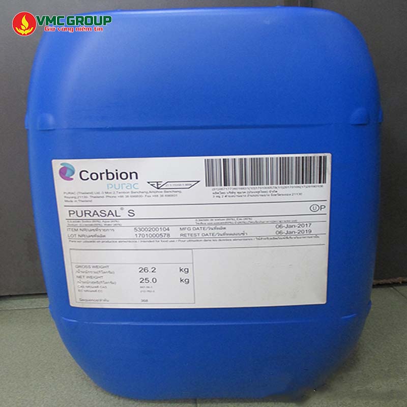 SODIUM LACTATE PURASAL HANG PURAC THAI LAN CAN 25KG SODIUM LACTATE PURASAL HANG PURAC THAI LAN CAN 25KG