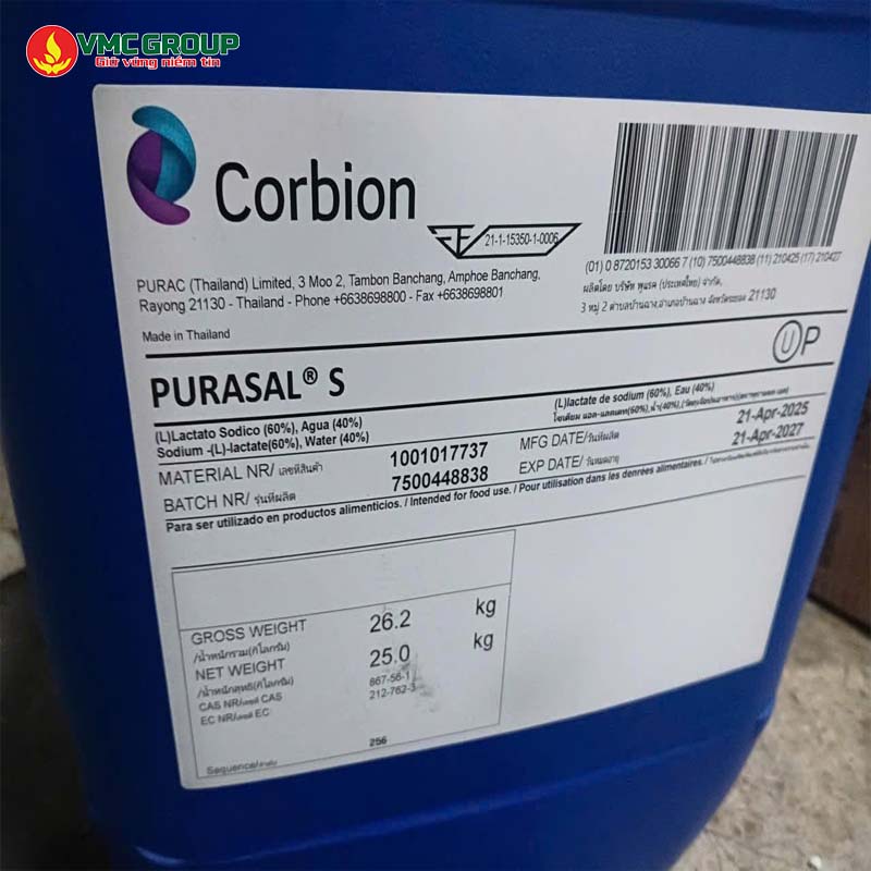 SODIUM LACTATE THAI LAN CAN 25KG SODIUM LACTATE THAI LAN CAN 25KG