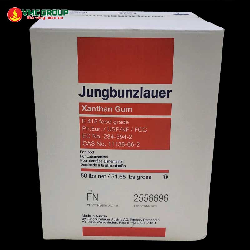 XANTHAN GUM JUNGBUNZLAUER AO THUNG 20KG CHAT TAO DAC THUC PHAM XANTHAN GUM JUNGBUNZLAUER AO THUNG 20KG CHAT TAO DAC THUC PHAM
