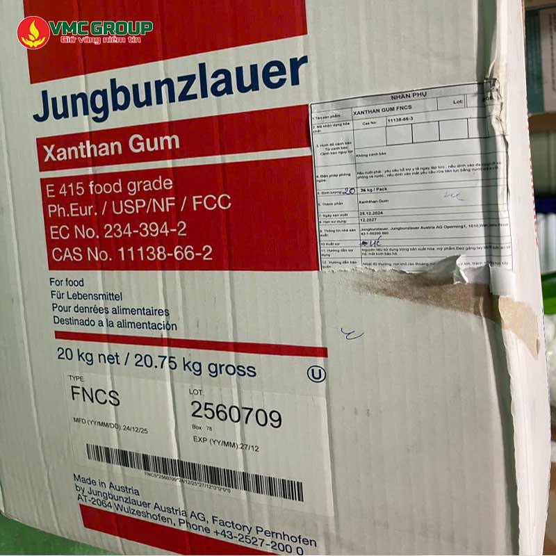 XANTHAN GUM JUNGBUNZLAUER AO THUNG 20KG XANTHAN GUM JUNGBUNZLAUER AO THUNG 20KG